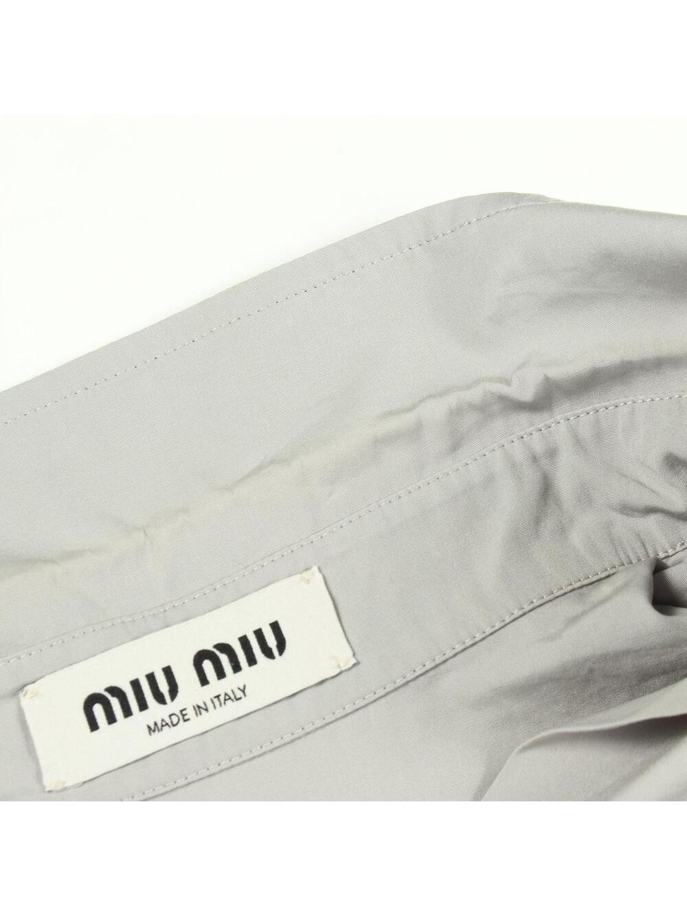 Miu Logo Embroidered Button- #274910M84B - Picture 6 of 9
